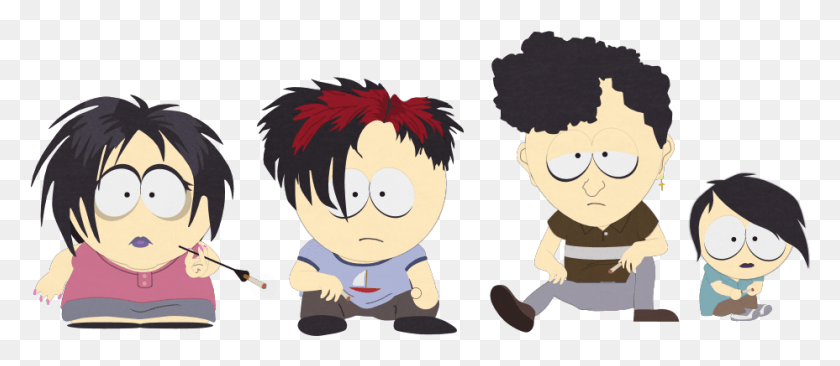 928x365 Descargar Png Alter Egos Goth Kids Gap Clothes South Park Goth Kids, Persona, Humano, Personas Hd Png
