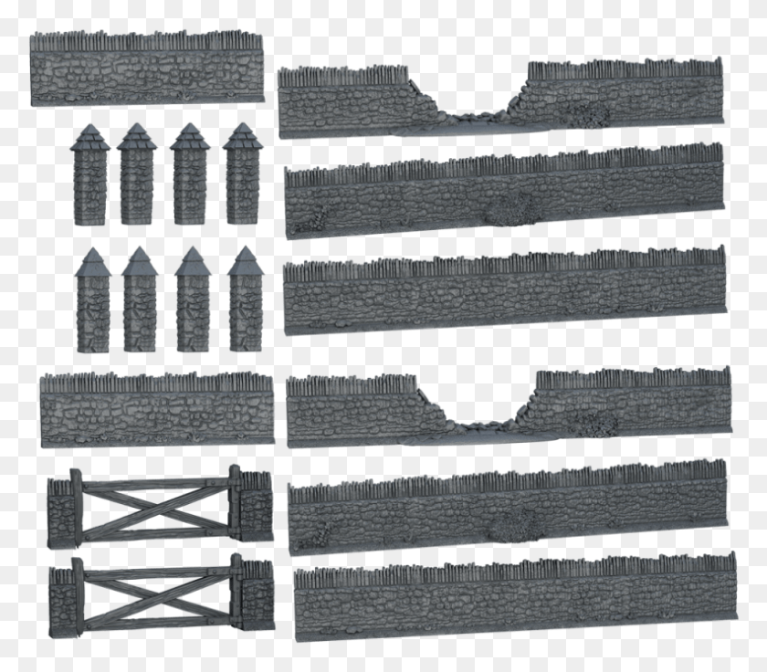 790x685 Although Each Wall Has A Base This Is A Little Narrow Terraincrate Battlefield Walls, Rug, Label, Text HD PNG Download