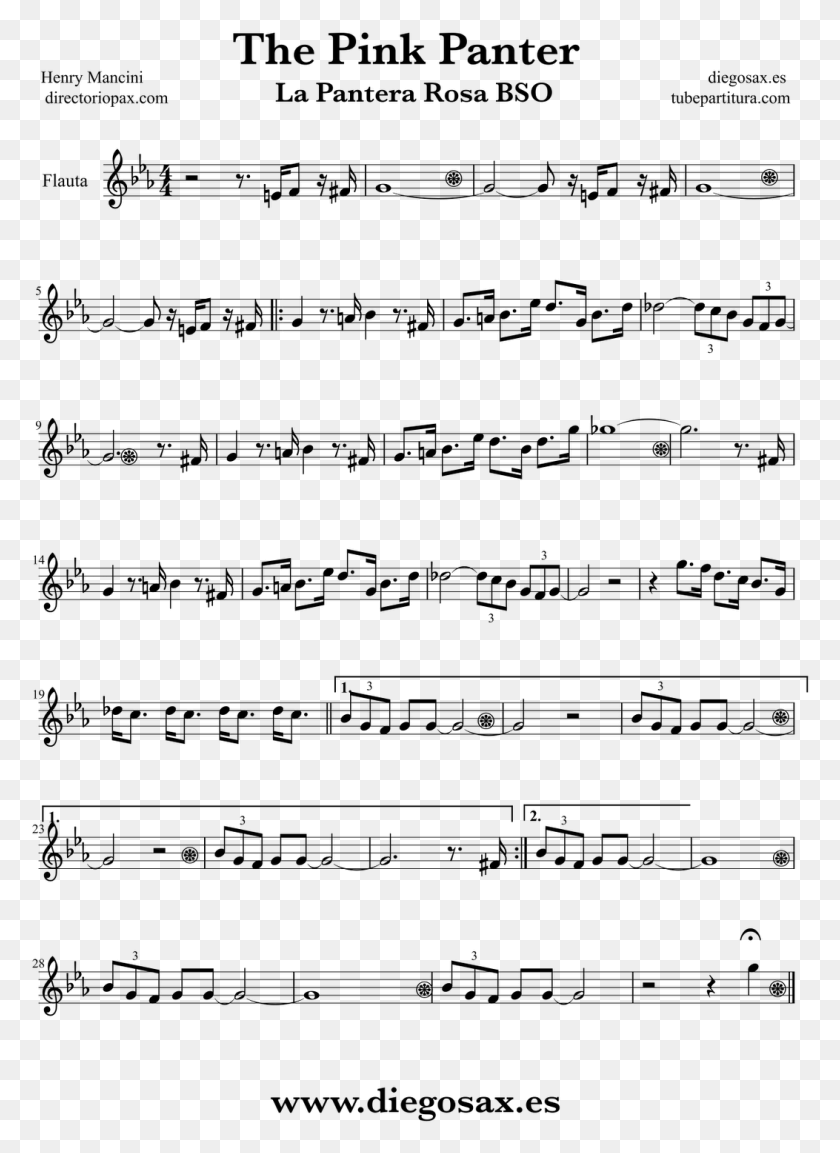 1053x1476 Alto Sax Sheet Music Saxophone Music Soprano Saxophone Partitura De La Pantera Rosa, Gray, World Of Warcraft HD PNG Download