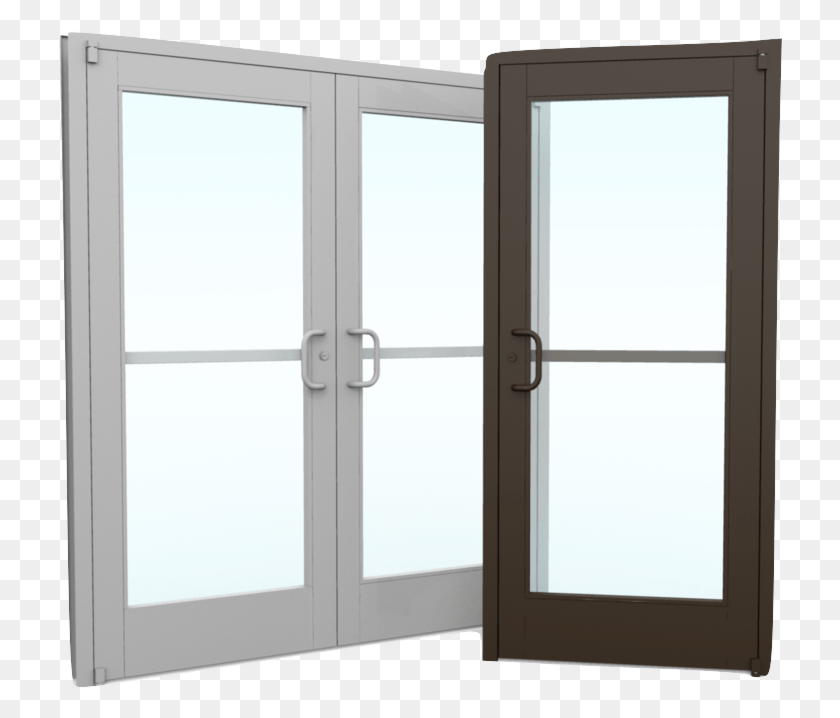727x658 Aluminum Commercial Glass Storefront Doors Shower Door, French Door, Sliding Door HD PNG Download