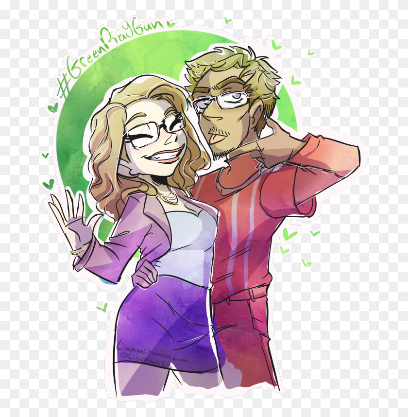 679x798 Am I Seriously Living In A World Where Laci Green Is Chris Ray Gun And Laci Green Fan Art, Person, Human, Hug HD PNG Download