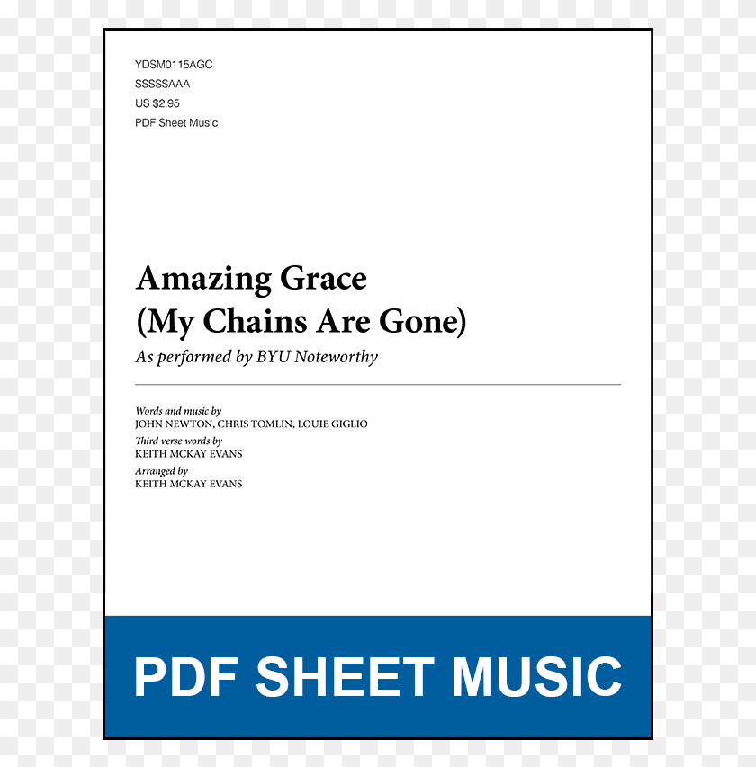 613x793 Amazing Grace Arr Byu Noteworthy, Text, Paper HD PNG Download
