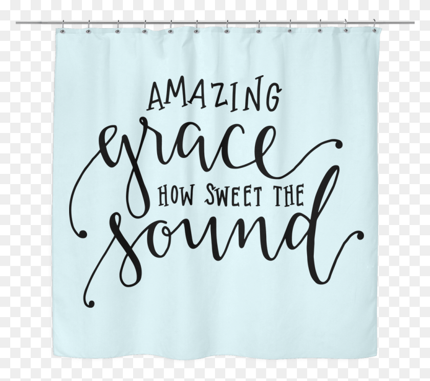 1025x901 Amazing Grace Shower Curtain Calligraphy, Text, Handwriting HD PNG Download