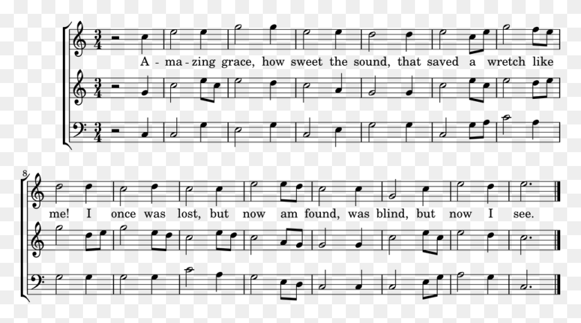 960x501 Amazing Grace Song Notes Famous Music Text Lines My Sunshine Sheet Music, Gray, World Of Warcraft HD PNG Download