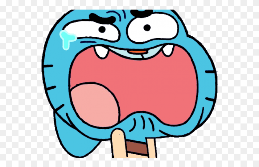 574x481 Amazing World Of Gumball Sad Face, Label, Text, Food HD PNG Download