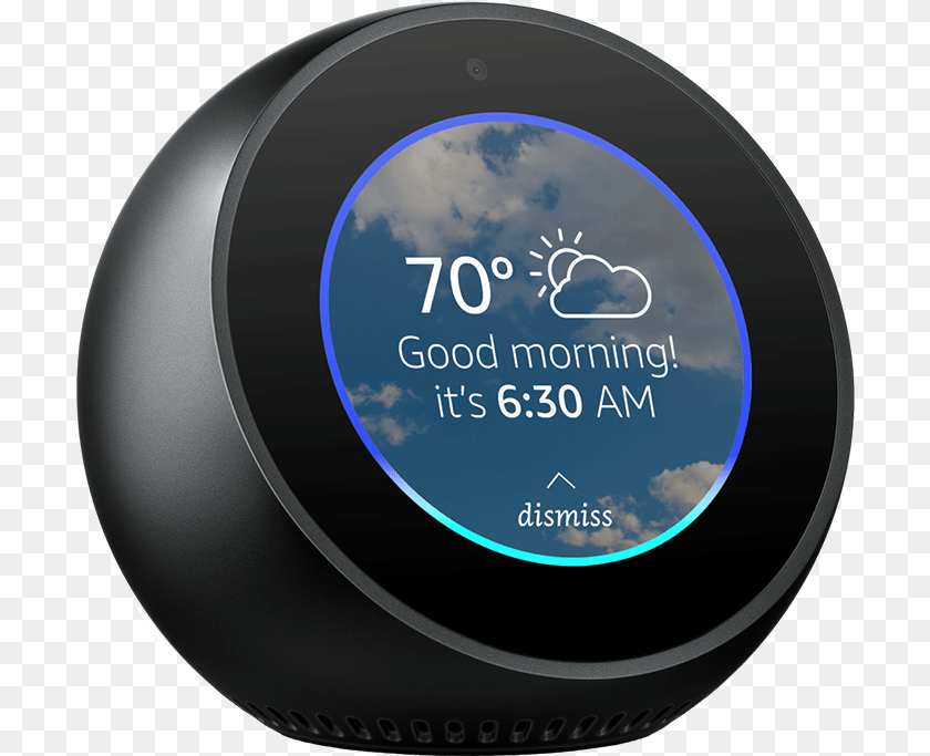Amazon Echo Spot Transparent, Sphere, Disk, Head, Person Clipart PNG