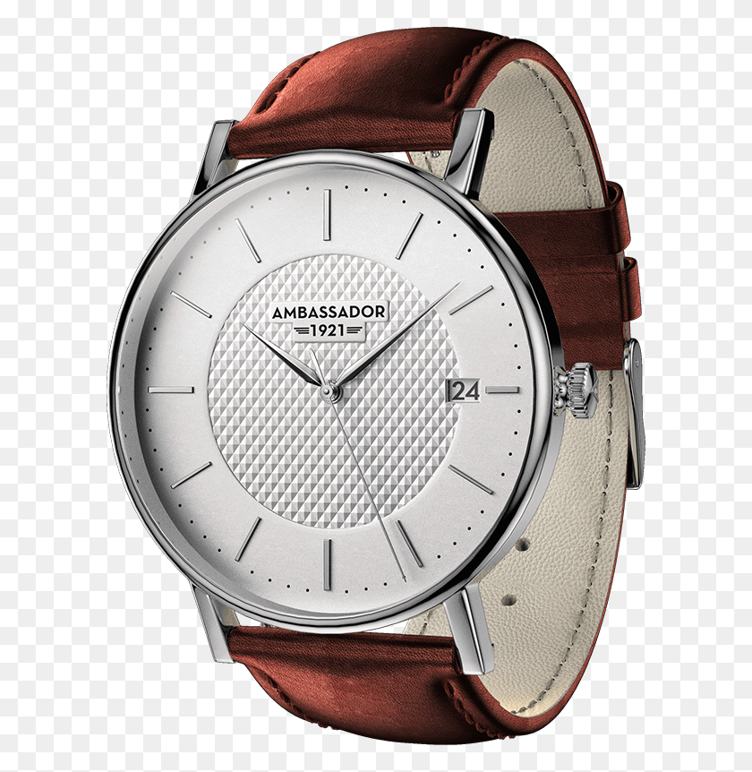 602x802 Descargar Png Ambassador Brown Leather Watch Band Para Hombre, Reloj De Pulsera, Torre Del Reloj, Torre Hd Png