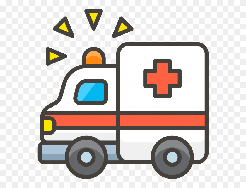 586x580 Descargar Png Ambulancia Emoji Coche Ambulanza Icona, Van, Vehículo, Transporte Hd Png