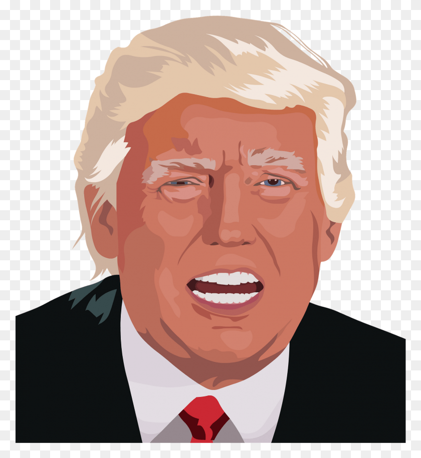 1593x1747 America Deserves Donald Trump Trump Clip Art, Face, Person, Human HD PNG Download