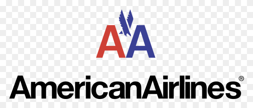 867x334 American Air 3 Logo Electric Blue, Symbol, Trademark, Text HD PNG Download