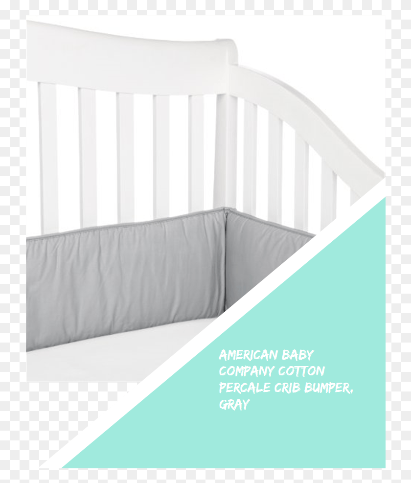 736x927 American Baby Company Cotton Percale Crib Bumper Gray Bed Frame, Furniture, Rug HD PNG Download