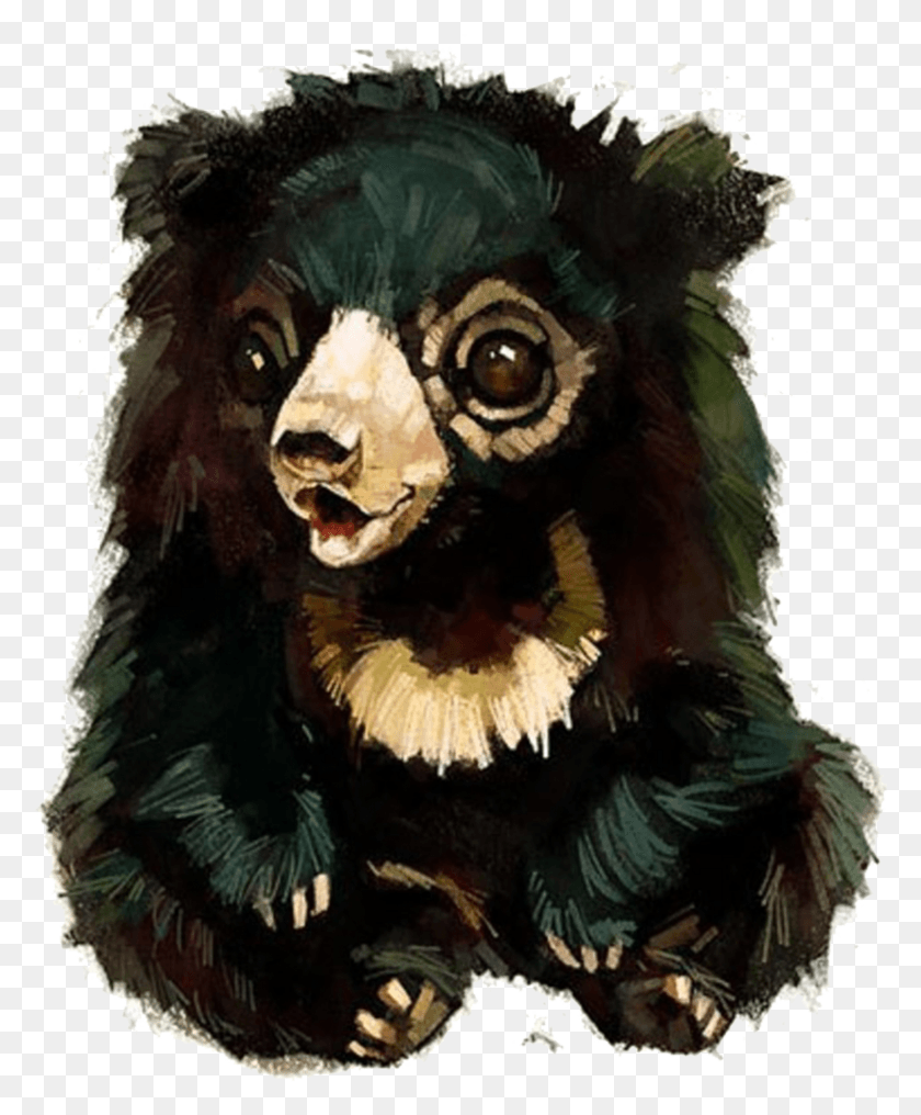 1954x2396 Американский Черный Медведь Акварельная Живопись Рисование Иллюстратор Иллюстрация Hd Png Скачать