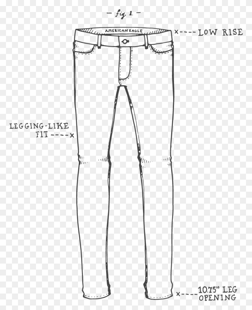 824x1030 American Eagle Outfitters Aeo Denim Done Right Jegging Drawing, Брюки, Одежда, Одежда Hd Png Скачать