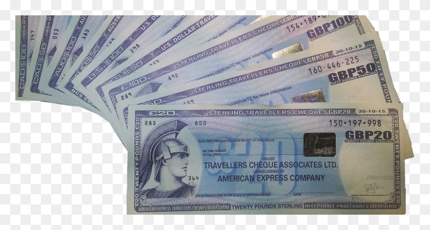 800x400 American Express Traveler39s Cheques In A Variety Of American Express Travelers Cheque, Text, Id Cards, Document HD PNG Download