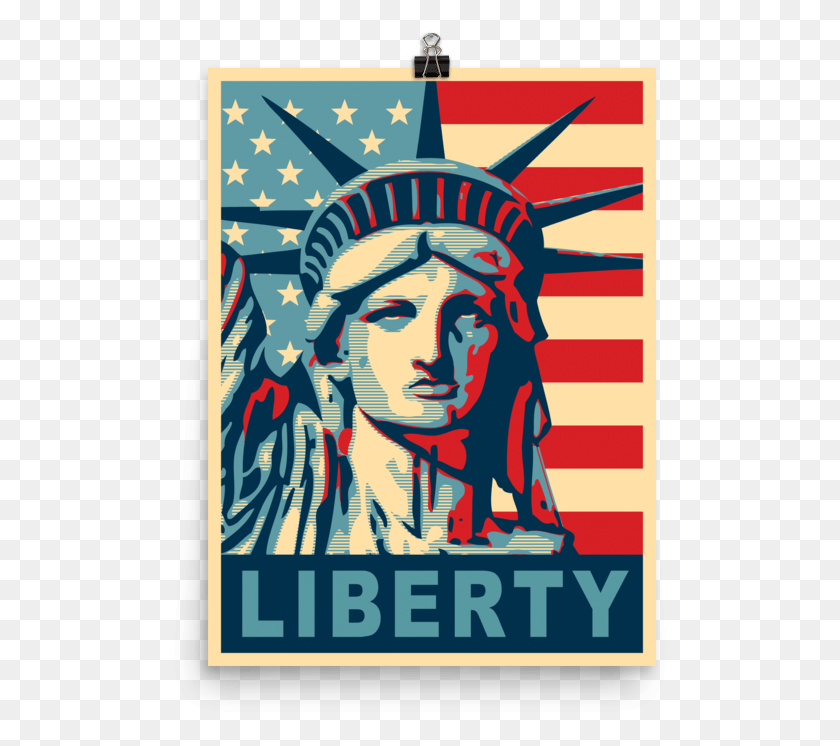 501x686 American Flag Background Usa Statue Of Liberty Art, Poster, Advertisement HD PNG Download