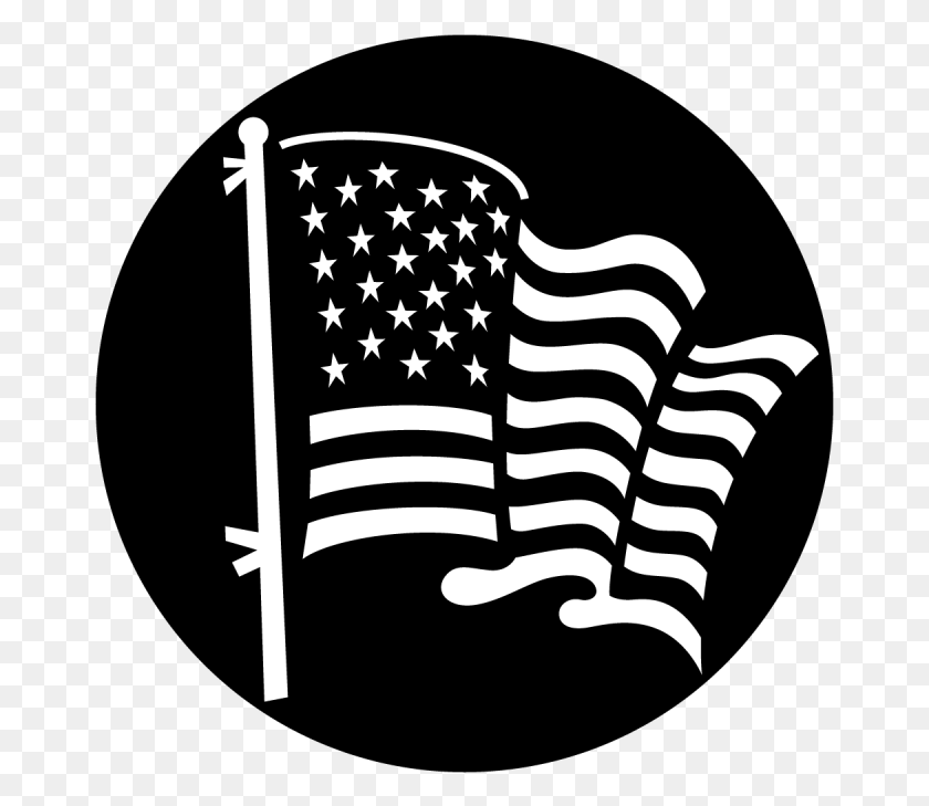 669x669 American Flag Black And White American Flag Circle, Flag, Symbol, Rug HD PNG Download