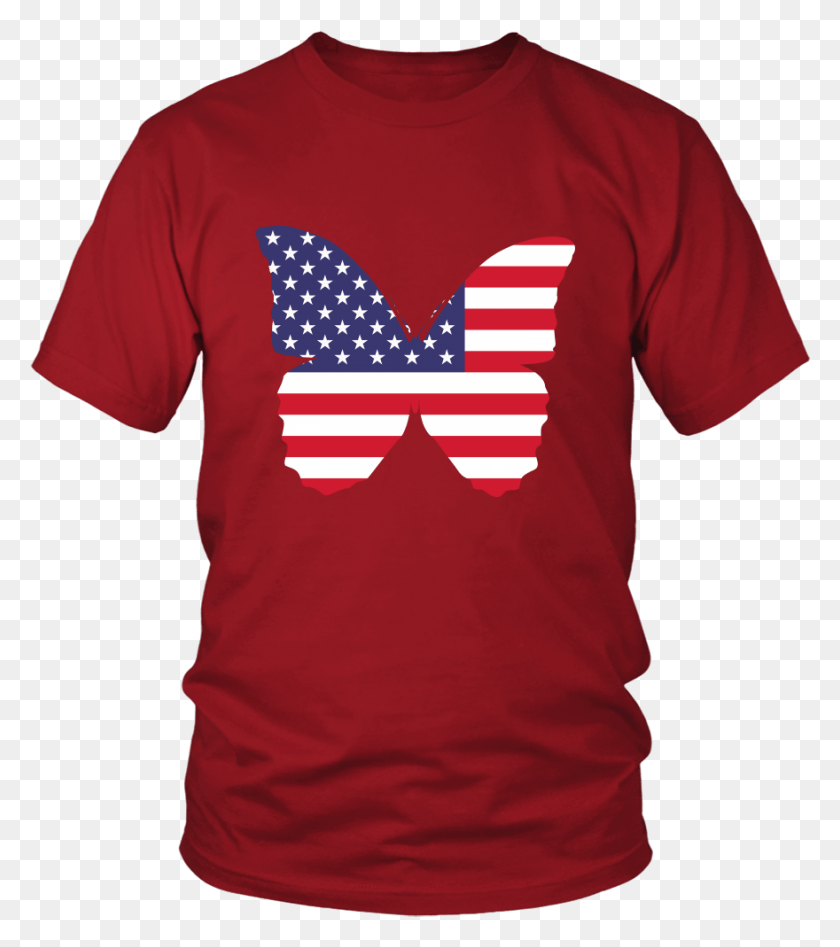 880x1001 American Flag Butterfly T Shirt For All Patriotic Holidays 27 Birthday Shirt Ideas, Clothing, Apparel, Flag HD PNG Download