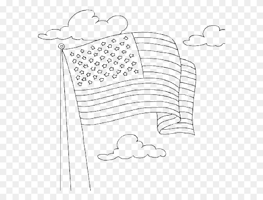 599x580 American Flag Coloring Page, Clothing, Apparel, Rug HD PNG Download