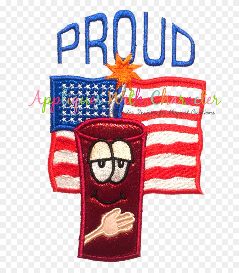 714x899 Американский Флаг Гордый Дизайн Аппликации Coquelicot, Текст, Ковер Hd Png Скачать