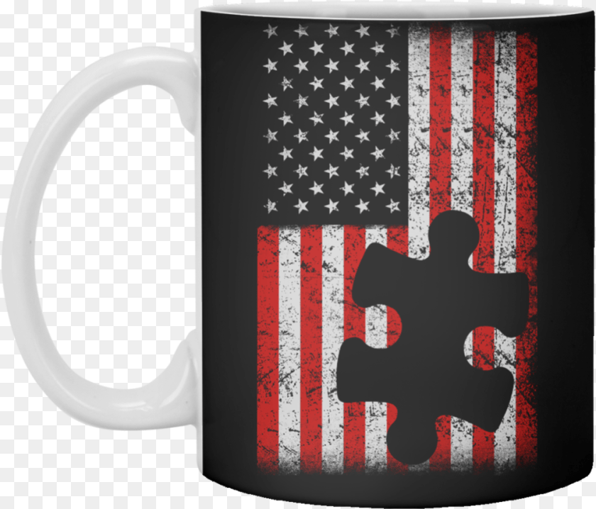 1008x862 American Flag Puzzle Piece Coffee Mug Patriot Day September 11 2019, Person, Cup, Beverage, Coffee Cup Transparent PNG