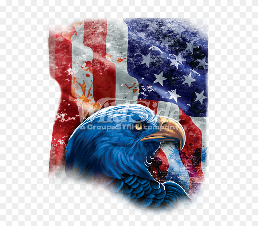 543x676 American Flag With Eagle Shadow American Flag With Eagle, Flag, Symbol, Chicken HD PNG Download