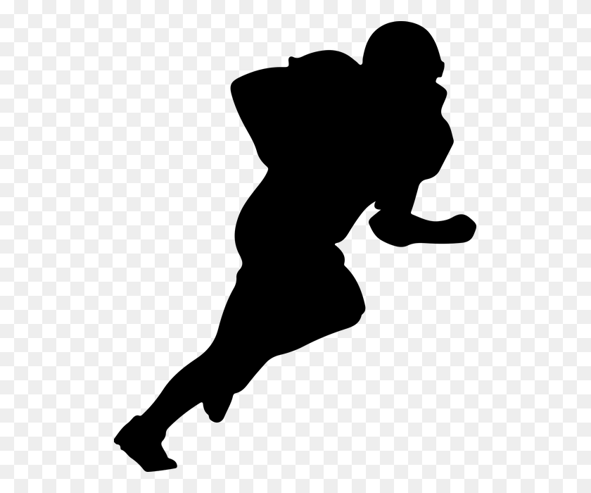 515x640 American Football Player Silhouette, Gray, World Of Warcraft HD PNG Download