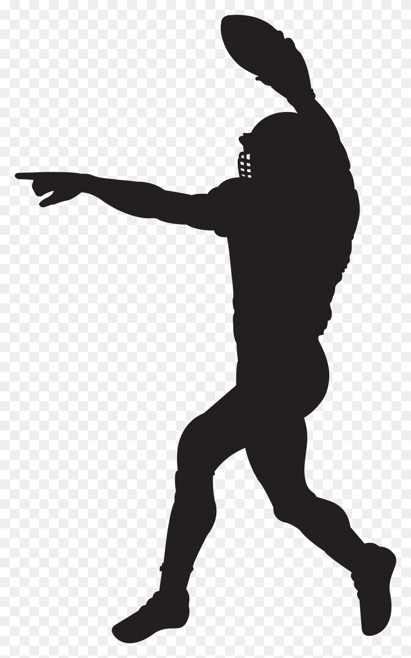 4779x7875 American Football Player Silhouette Clipart Image Silhouette, Person, Human HD PNG Download