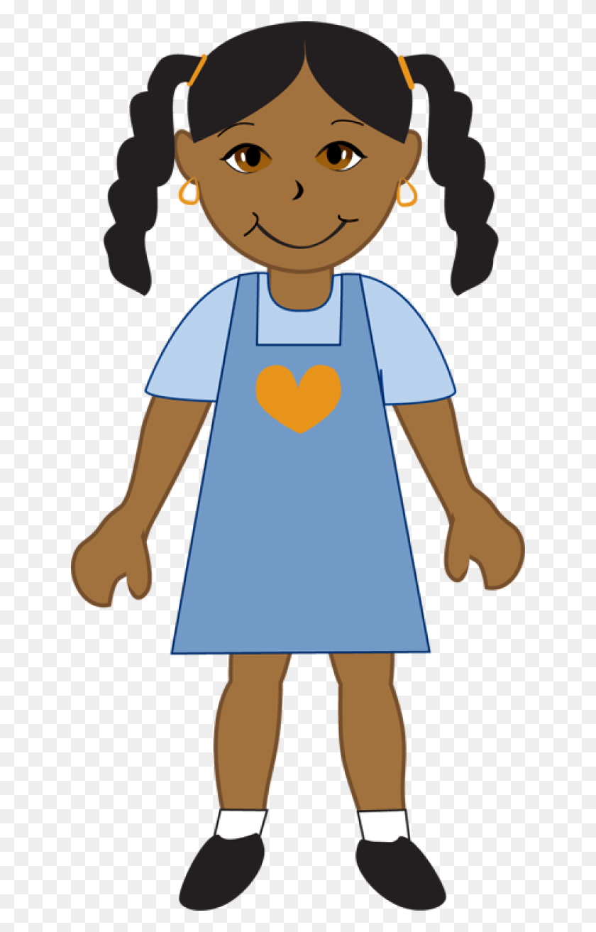640x1253 American Girl Cliparts African American Girl Clipart, Person, Human, Apron HD PNG Download