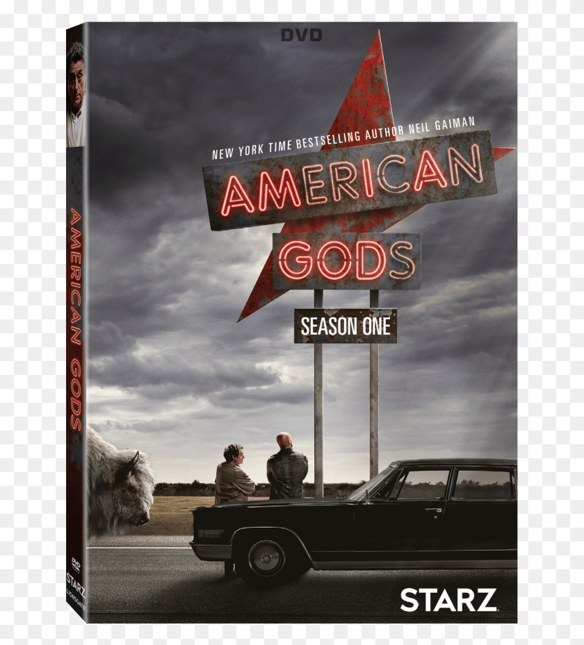 651x869 American Gods Season 1 Dvd Cover, Person, Car, Vehicle HD PNG Download
