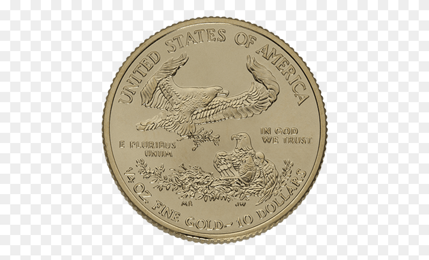 446x449 Американский Золотой Орел 5 Монет 2010, Деньги, Коврик, Никель Hd Png Скачать