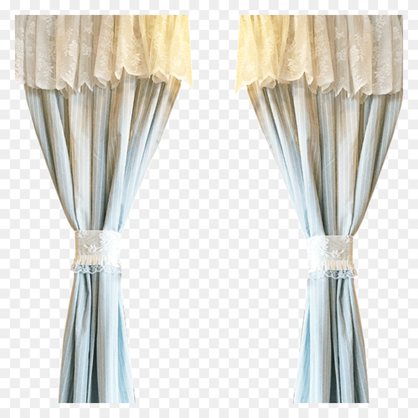 800x800 American Mediterranean Light Blue White Stripe Curtain Door Curtain, Mixer, Appliance, Texture Descargar Hd Png