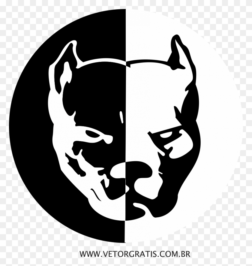 850x901 American Pit Bull Terrier American Bully Red Nose Animal Red Nose Pitbull Silhouette, Stencil, Label, Text HD PNG Download