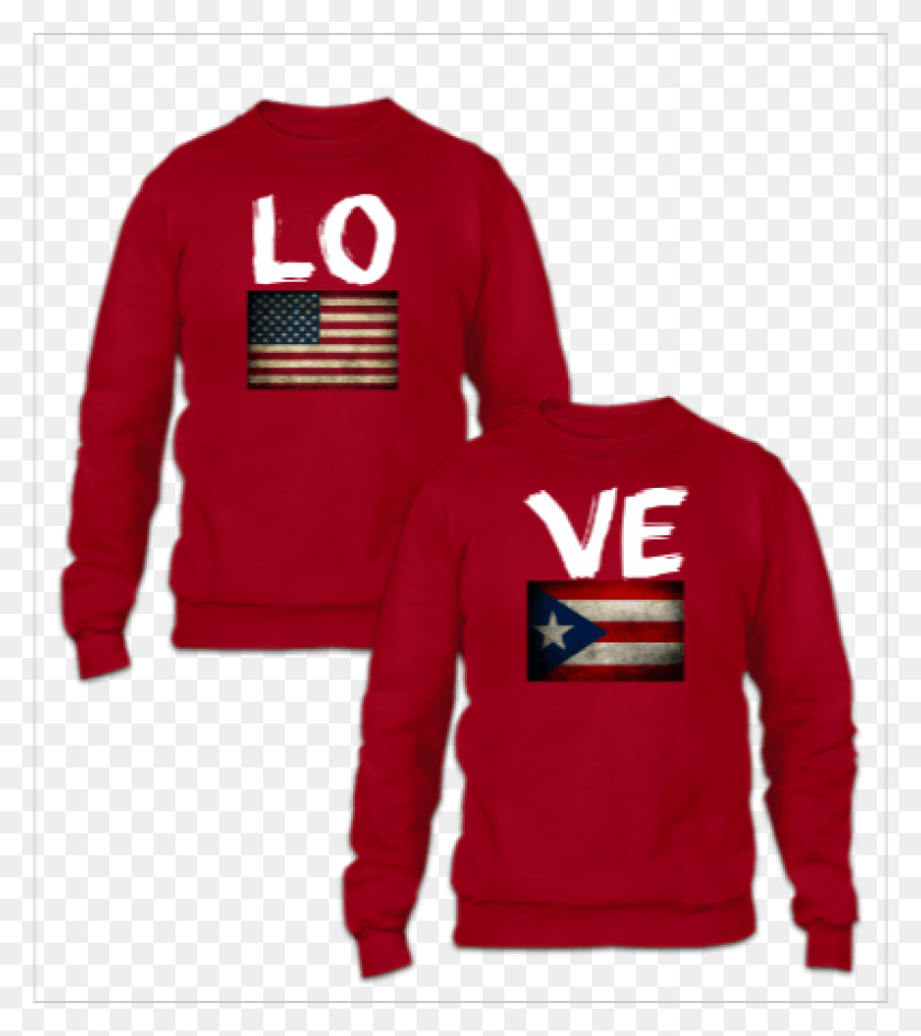 1194x1356 American Puertorican Flag Love Couple Design Mexican Chez Bippy Sign, Clothing, Apparel, Sweatshirt HD PNG Download