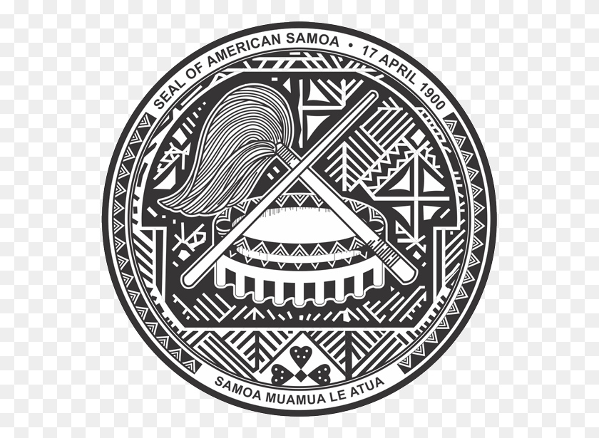 555x555 American Samoa Seal Vector American Samoa Seal, Emblem, Symbol, Rug HD PNG Download