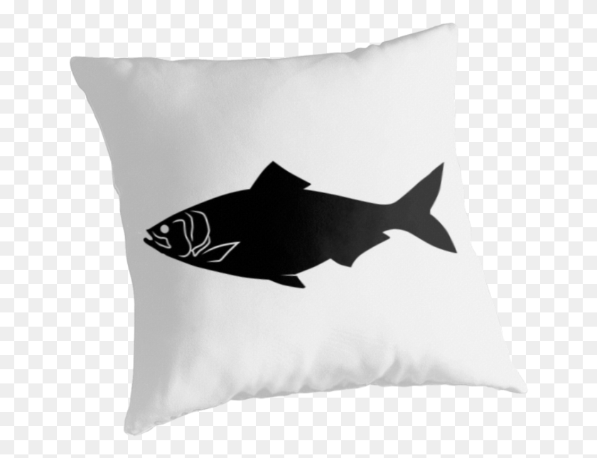 649x585 American Shad Fish Silhouette By Sandpiperdesign Faze Clan, Pillow, Cushion, Bird HD PNG Download
