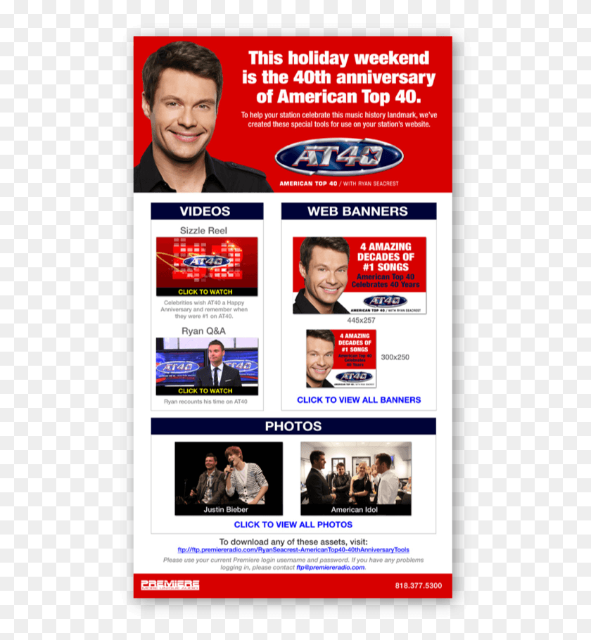 504x850 American Top 40 With Ryan Seacrest, Persona, Humano, Texto Hd Png