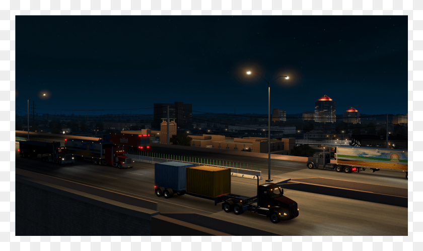 1921x1081 American Truck Simulator Freeway, Road, Shipping Container, Wheel HD PNG Download