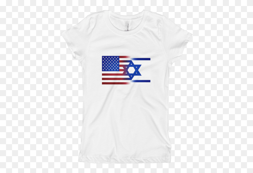 441x516 Americanisraeli Flag Girl39s The Princess Tee With Flag Of The United States, Clothing, Apparel, Symbol HD PNG Download