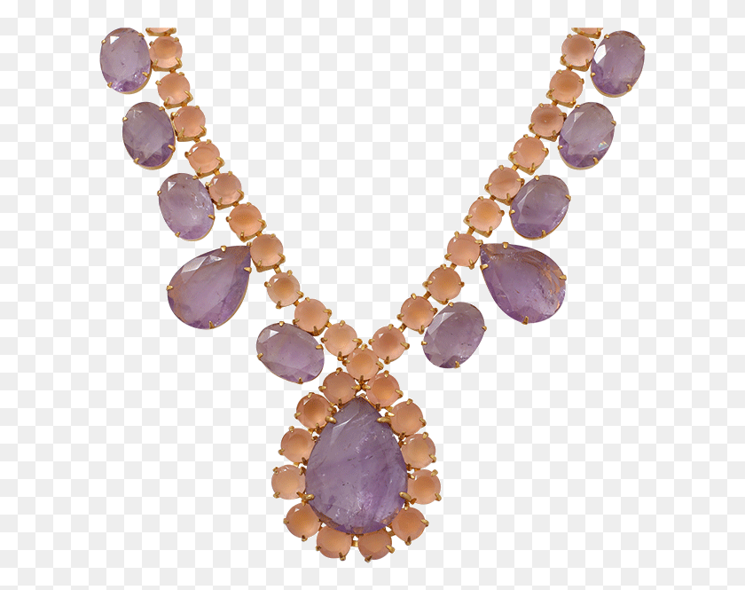 617x605 Amethyst Rose Quartz Necklace Amethyst, Accessories, Accessory, Jewelry Descargar Hd Png
