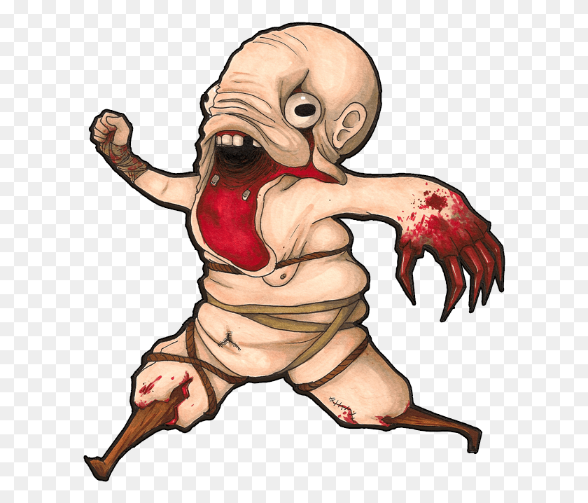 604x658 Amnesia Monster, Person, Human, Skin HD PNG Download