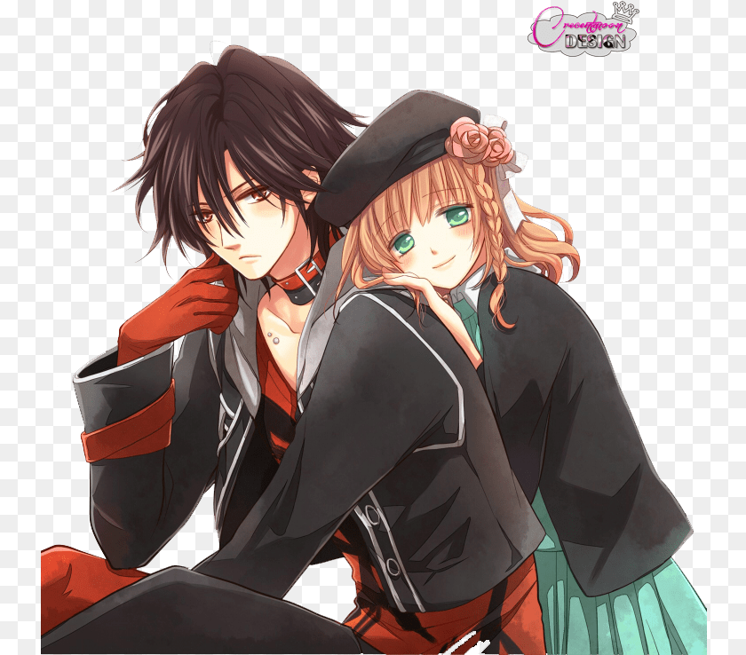 751x738 Amnesia Shin And Heroine Pngrender By Amuchan06 Anime Amnesia, Adult, Publication, Person, Female PNG