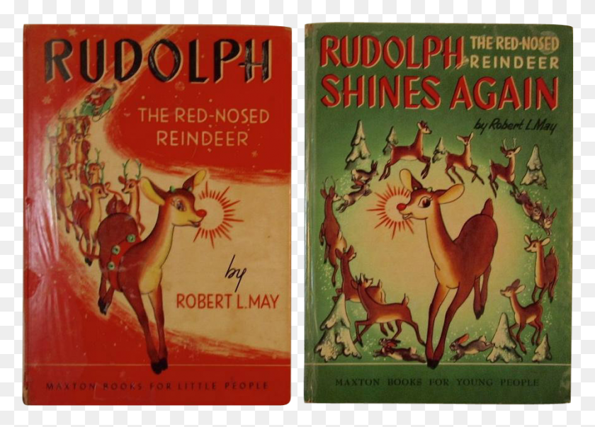 892x621 Amp 1954 Rudolph The Red Nosed Reindeer Books By Rudolph The Red Nosed Reindeer By Robert L May, Bird, Animal, Novel HD PNG Download