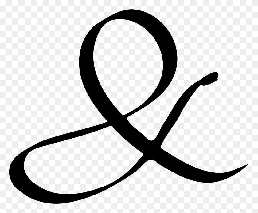 2400x1949 Ampersand Calligraphy Ampersand, Gray, World Of Warcraft HD PNG Download