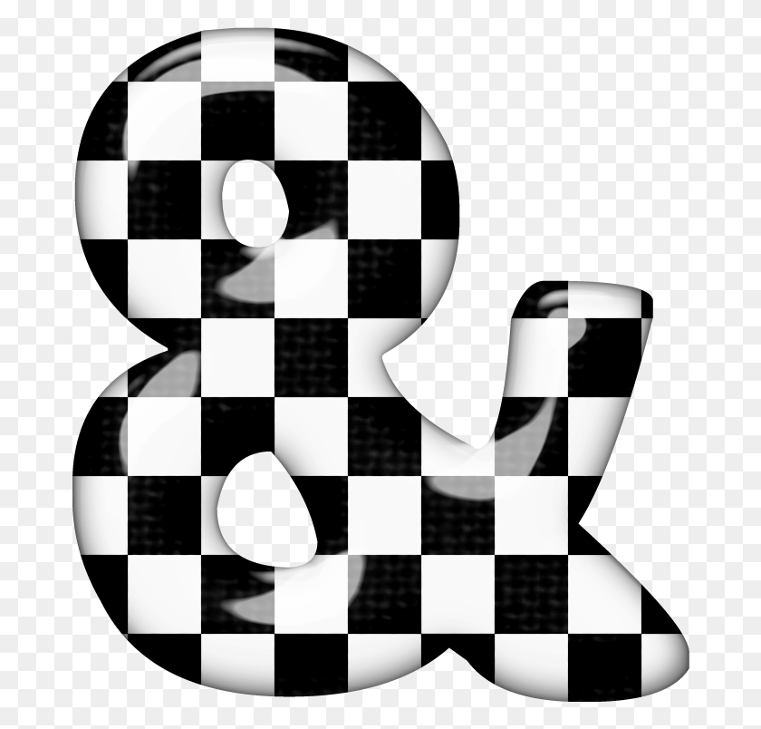 682x744 Ampersand Checkered Flag Number, Chess, Game, Clothing HD PNG Download