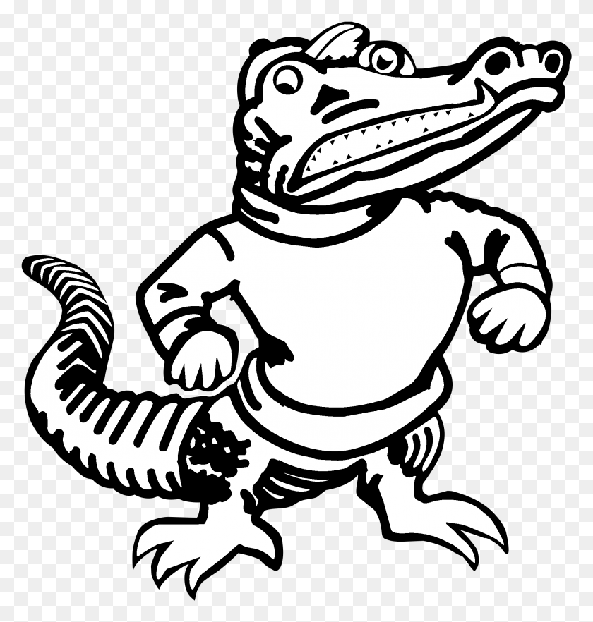 2077x2191 Descargar Pnganfibios Clipart Florida Gator Florida Gators Página Para Colorear, Stencil, Alien, Knight Hd Png