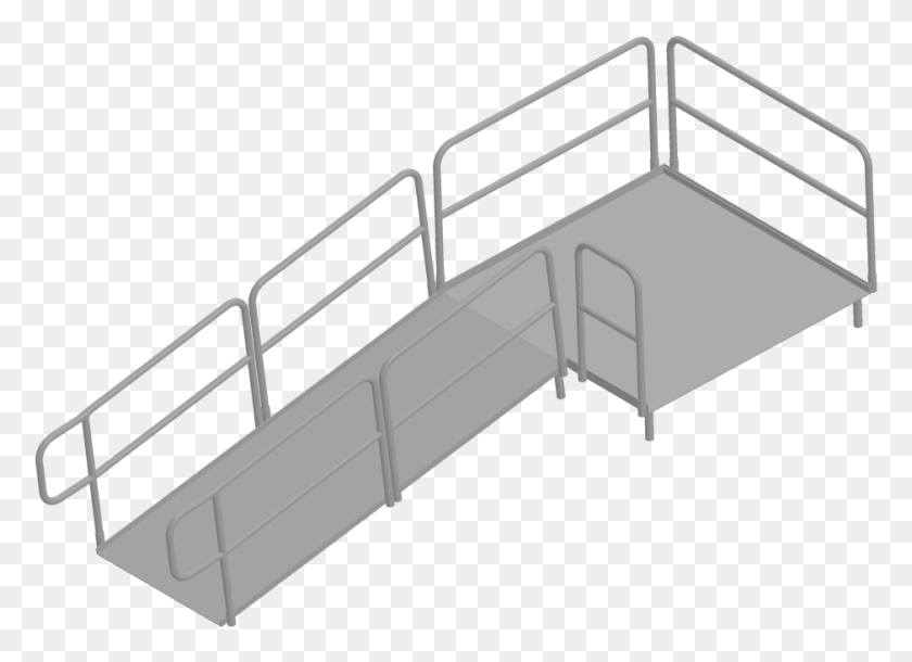 939x663 Amtab Ramp8 Option5 Ada Compliant 8 Inch Rise Stage Handrail, Machine, Ramp HD PNG Download