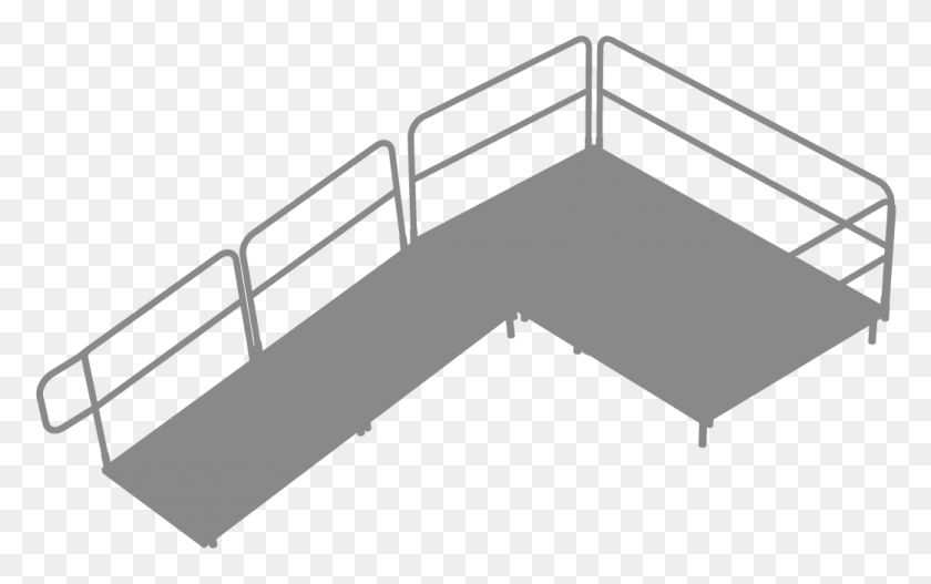 1042x624 Amtab Ramp8 Option7 Ada Compliant 8 Inch Rise Stage Bed Frame, Handrail, Banister, Building HD PNG Download