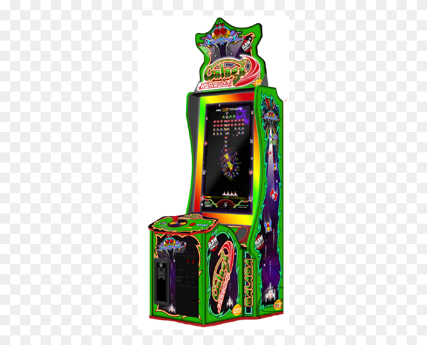 299x619 Descargar Png Amusement Amp Arcade Games Supply Galaga Assault Arcade Game, Arcade Game Machine Hd Png