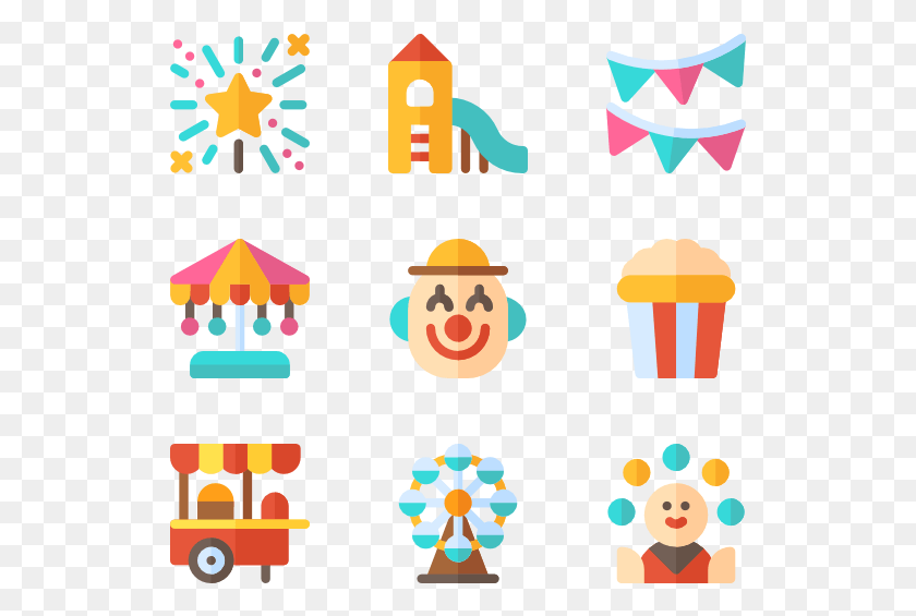 529x505 Amusement Park Amusement Park Cartoon Icon, Leisure Activities, Text, Circus HD PNG Download