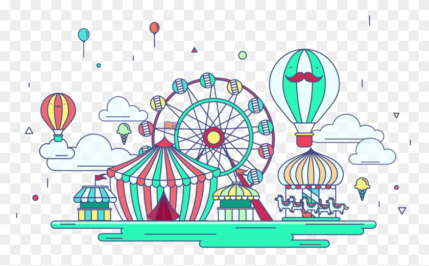 1649x977 Amusement Park Background Amusement Park Rides Animated, Amusement Park, Doodle HD PNG Download